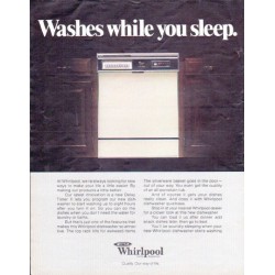 1979 Whirlpool Ad "Washes while you sleep"