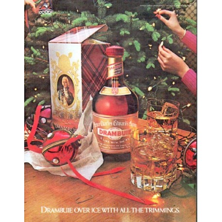 1979 Drambuie Liqueur Ad "Drambuie over ice"