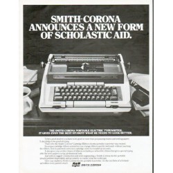 1979 Smith-Corona Typewriter Ad "Scholastic Aid"