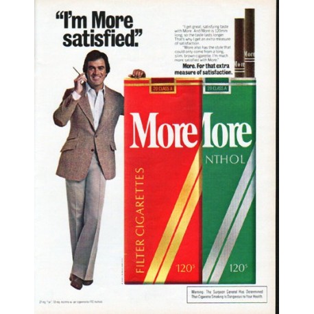 1979 More Cigarettes Ad "I'm More satisfied"