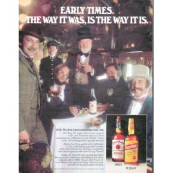1979 Early Times Whiskey Ad "The way it was"