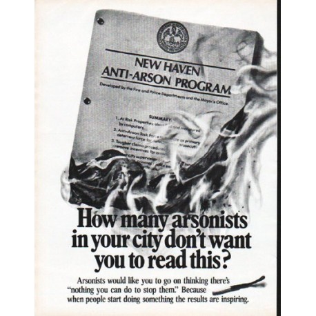 1979 Aetna Insurance Ad "How many arsonists"