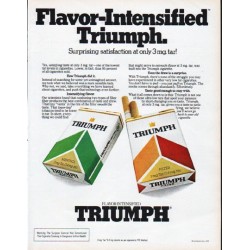 1979 Triumph Cigarettes Ad "Flavor-Intensified"