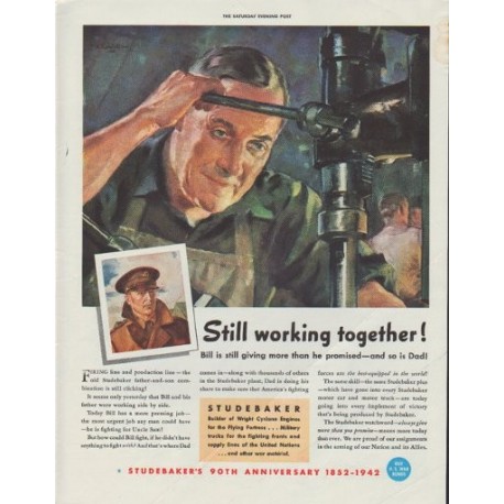 1942 Studebaker Ad "Still working together!"