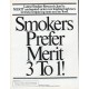 1979 Merit Cigarettes Ad "Smokers Prefer Merit"