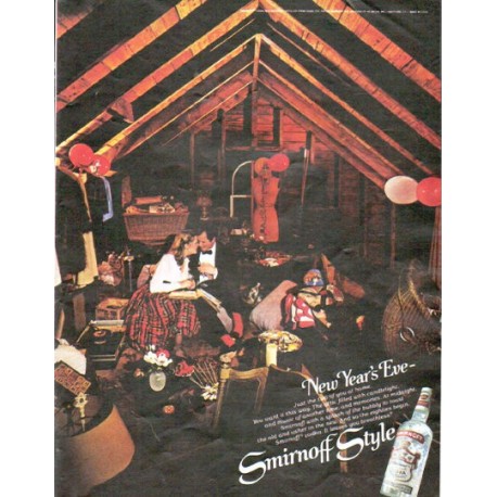 1979 Smirnoff Vodka Ad "New Year's Eve"