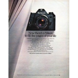 1979 Nikon Camera Ad "Now there's a Nikon"