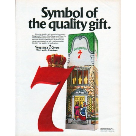 1979 Seagram's 7 Ad "Symbol of the quality gift."