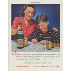 1942 Canada Dry Ad "Sticking together"
