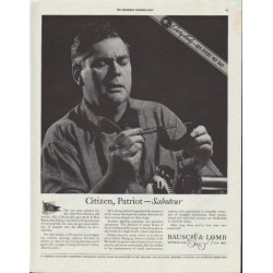 1942 Bausch & Lomb Ad "Citizen, Patriot -- Saboteur"
