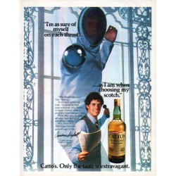 1979 Catto's Scotch Ad "sure of myself"