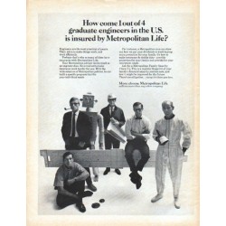 1966 Metropolitan Life Insurance Ad "1 out of 4"