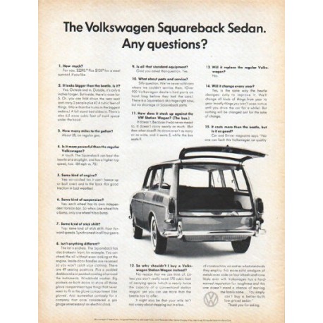 1966 Volkswagen Ad "Squareback Sedan" ... (model year 1966)