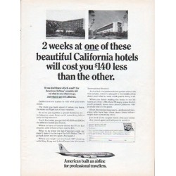 1966 American Airlines Ad "2 weeks"