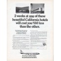 1966 American Airlines Ad "2 weeks"