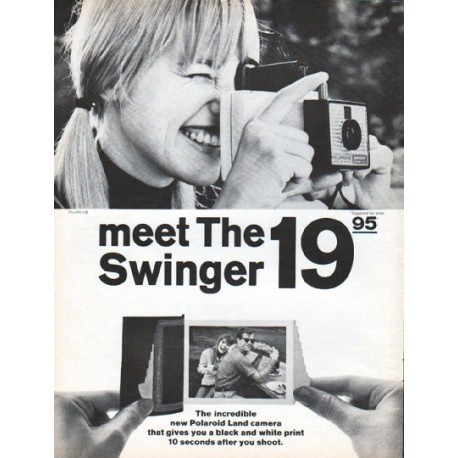 1966 Polaroid Vintage Ad "meet The Swinger" image