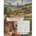 1942 Western Electric Ad "Communications ... directing arm of combat"