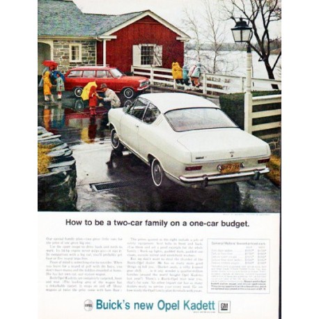 1966 Buick Opel Ad "two-car family"
