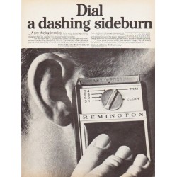 1966 Remington Shaver Ad "a dashing sideburn"