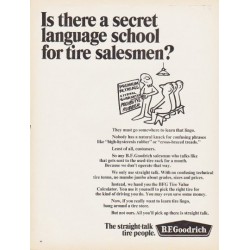 1966 B.F. Goodrich Ad "secret language school"