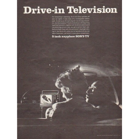 1966 Sony Television Ad "Drive-in Television"