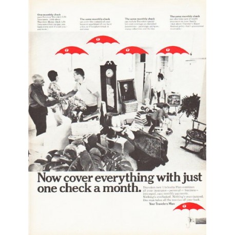 1966 Travelers Insurance Ad "cover everything"
