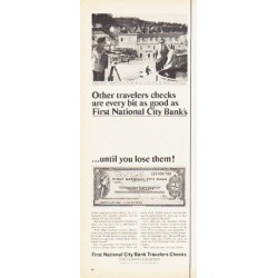 1966 First National City Bank Ad "Other travelers"