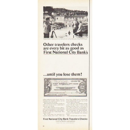 1966 First National City Bank Ad "Other travelers"