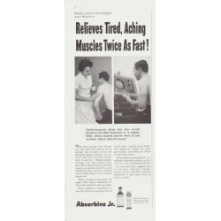 1959 Absorbine Jr. Ad "Twice As Fast"