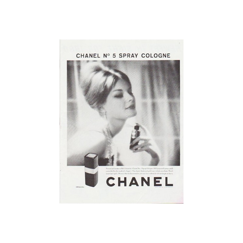 1962 Chanel No 5 Perfume-What Every Woman Alive Wants-Original 13.5 * 10.5  Magazine Ada