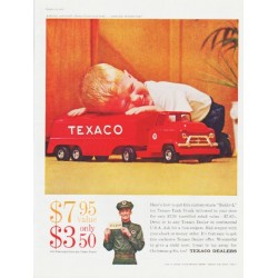 1959 Texaco Ad "Buddy-L toy Texaco Tank Truck"