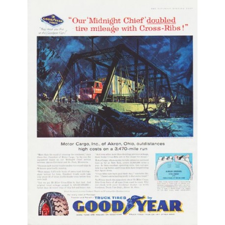 1959 Goodyear Tires Ad "Midnight Chief"