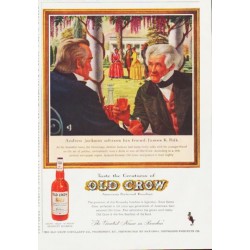 1959 Old Crow Bourbon Ad "Andrew Jackson"