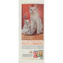 1961 Puss 'n Boots Cat Food Ad "Health, grace and beauty from daily feeding"