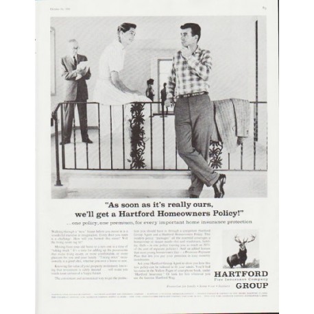 1959 The Hartford Insurance Ad "really ours"