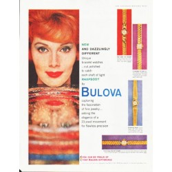1959 Bulova Watch Ad "Dazzlingly Different"