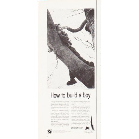 1964 Religion in American Life Ad "How to build a boy"