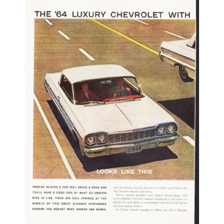 1964 Chevrolet Impala Ad "Jet-Smooth Ride" ... (model year 1964)