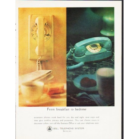 1964 Bell Telephone System Ad "From breakfast to bedtime"