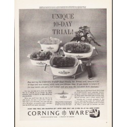 1964 Corning Ware Ad "Unique 10-Day Trial"