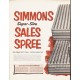 1964 Simmons Mattress Ad "Sales Spree"
