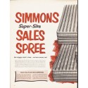 1964 Simmons Mattress Ad "Sales Spree"