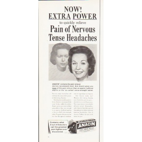 1964 Anacin Ad "Extra Power"