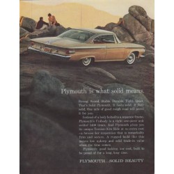 1961 Plymouth Ad "Plymouth is what solid means."