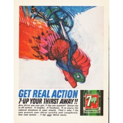 1964 7-Up Ad "Get Real Action"