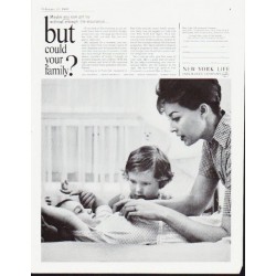 1963 New York Life Insurance Company Ad "could your family"