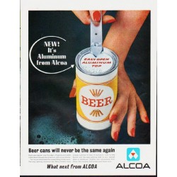 1963 Alcoa Aluminum Ad "Beer cans"