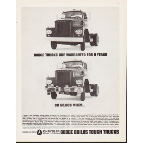 1963 Dodge Trucks Ad "Dodge Trucks Are Warranted"