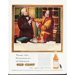 1963 Old Crow Bourbon Whiskey Ad "Henry Clay"