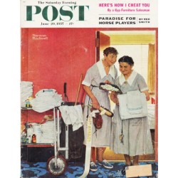 1957 Saturday Evening Post Cover Page "Just Married" ... June 29, 1957